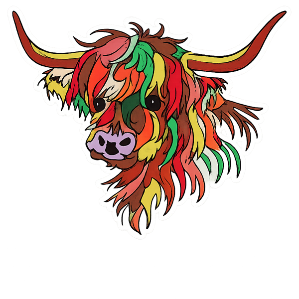 Nibby — hand-painted highland cow